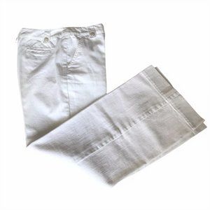 Talbots 8P white cotton stretch flare pants...